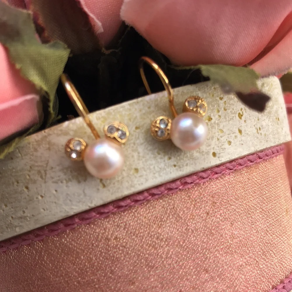 DISNEY Mickey Mouse Gold, Pearl and Gemstone Earrings - Picture 6 of 12